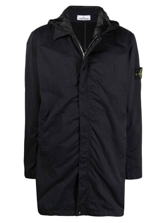 Men's Waffen Patch Nylon Twill Track Jacket Black - STONE ISLAND - BALAAN 2