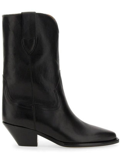 Dahope Leather Cowboy Middle Boots Black - ISABEL MARANT - BALAAN 2