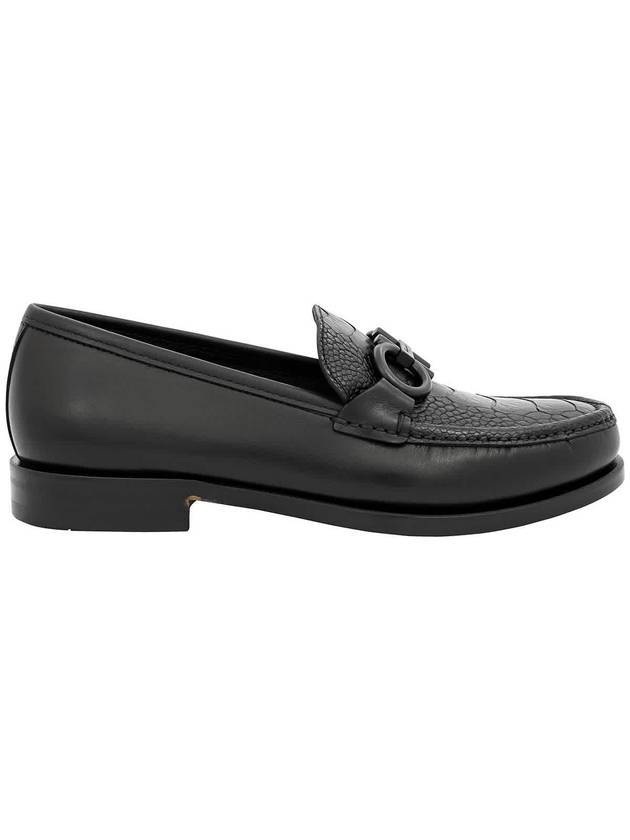 Salvatore Gancini Ornament Moccasin Loafers Black - SALVATORE FERRAGAMO - BALAAN 1