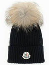 Kids Beretto Beanie Black H2 954 3B00028 04S01 999 - MONCLER - BALAAN 1