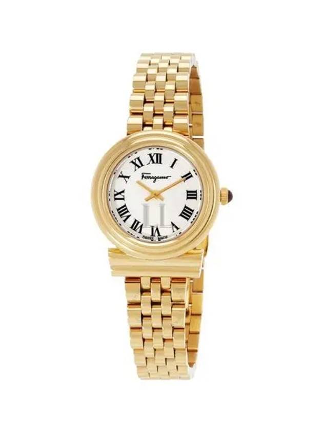 Women's Gancini Quartz Watch Gold - SALVATORE FERRAGAMO - BALAAN 2