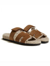 Chypre sandals suede goatskin dark brown men - HERMES - BALAAN 1