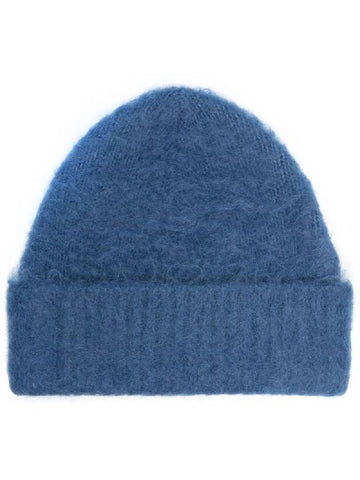 Wool Mohair Beanie Denim Blue - ACNE STUDIOS - BALAAN 1