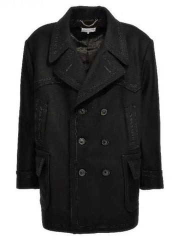 Maison Margiela Stitched Oversized Double Coat 270885 - MAISON MARGIELA - BALAAN 1