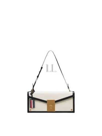 RWB Tab Canvas Shoulder Bag Black Beige - THOM BROWNE - BALAAN 2