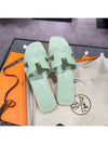 Women's Oran Sandals Calfskin Absong Mint Beige Twotone - HERMES - BALAAN 6