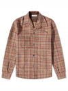 Heusen Check Country Wool Long Sleeve Shirt Rust Brown - OUR LEGACY - BALAAN 2