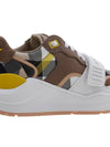 Checked Suede Leather Low-Top Sneakers Brown - BURBERRY - BALAAN 11