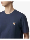 Fox Head Patch Classic Short Sleeve T-Shirt Ink Blue - MAISON KITSUNE - BALAAN 6