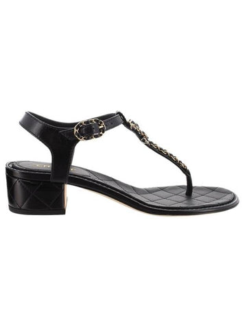 CC logo classic chain strap sandals - CHANEL - BALAAN.