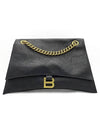 Crush Medium Shoulder Bag Black - BALENCIAGA - BALAAN 3