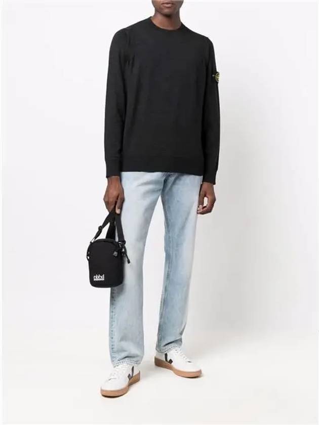 Light Wool Crewneck Knit Top Charcoal - STONE ISLAND - BALAAN 3