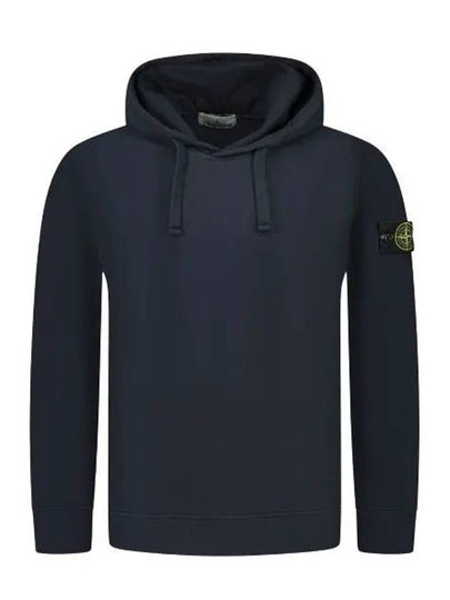 Wappen Patch Brushed Cotton Fleece Hoodie Black - STONE ISLAND - BALAAN 2