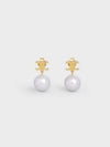 Pearl Drop Earrings White - CELINE - BALAAN 2