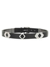 Tehorah Leather Belt Black - ISABEL MARANT - BALAAN 4