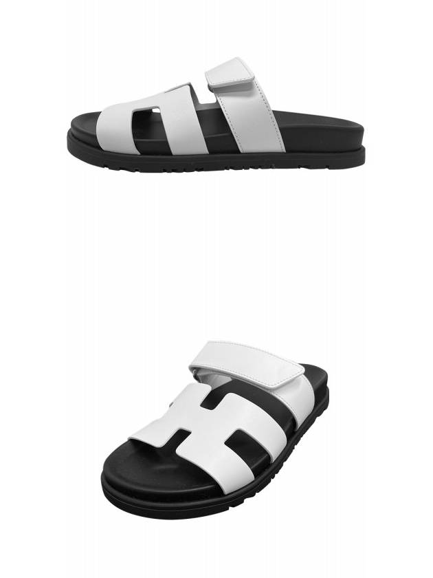 Chypre Calfskin Sandals Blanc - HERMES - BALAAN 5