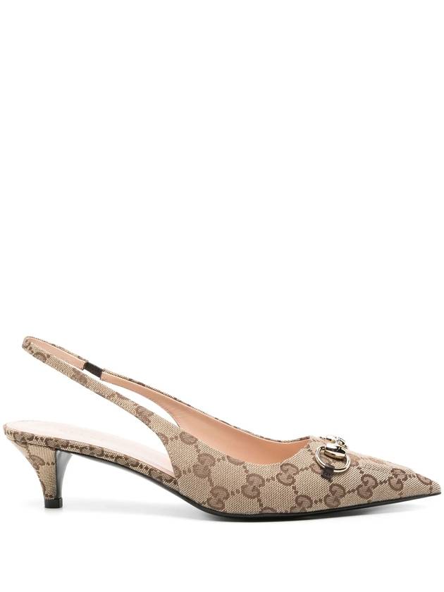 GG Low Slingback Heel Beige - GUCCI - BALAAN 2