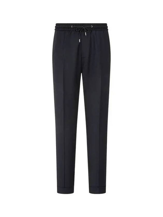 Cash Wool Drawstring Banding Pants Navy 271797 - PAUL SMITH - BALAAN 1