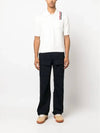 RWB Stripe Polo Shirt White - THOM BROWNE - BALAAN 7