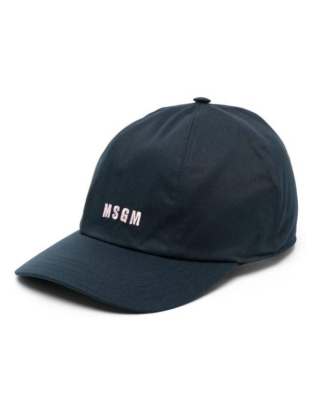 Embroidered Logo Ball Cap Navy - MSGM - BALAAN 1