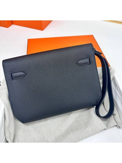 Kelly Depeche 25 Togo black silver engraved with W - HERMES - BALAAN 2