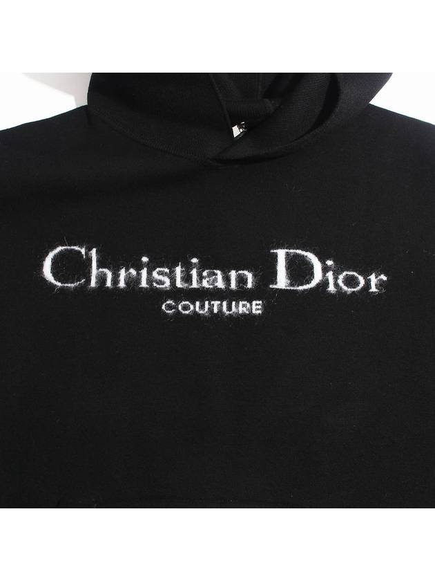 Embroidered Logo Knit Hood Black 443M649AM008 C980 - DIOR - BALAAN 4