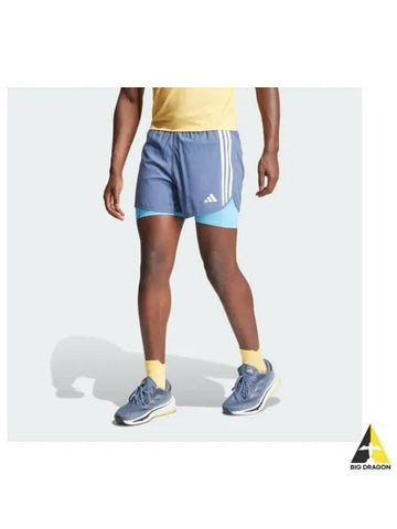 adidas Own the Run 3S 2 in 1 Shorts IK4980 - ADIDAS - BALAAN 1