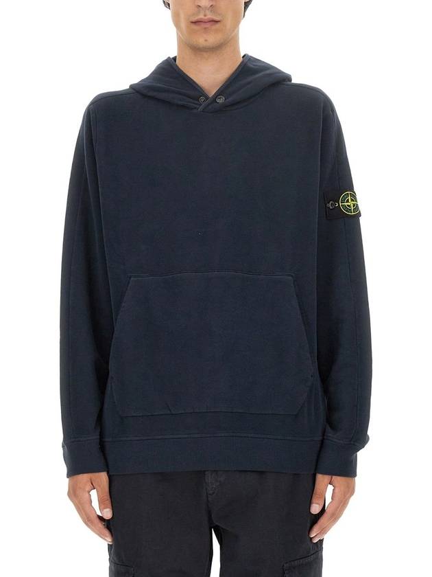 Compass Logo Patch Hoodie Navy - STONE ISLAND - BALAAN 10