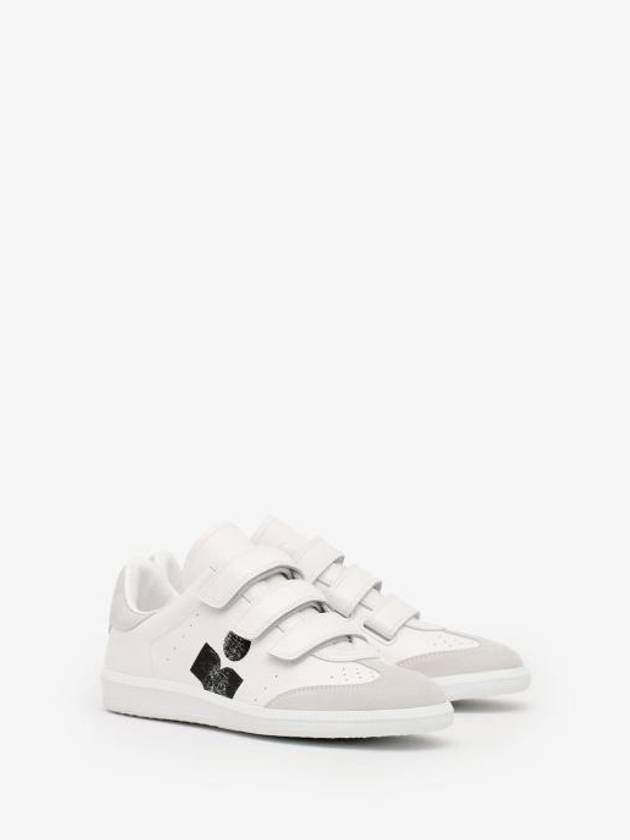 Beth Logo Leather Low Top Sneakers White - ISABEL MARANT - BALAAN 4