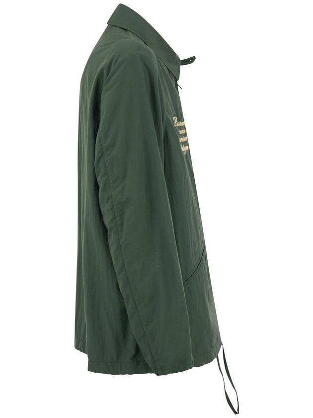 B Logo Patch Nylon Coach Jacket Racing Green - BARACUTA - BALAAN 4