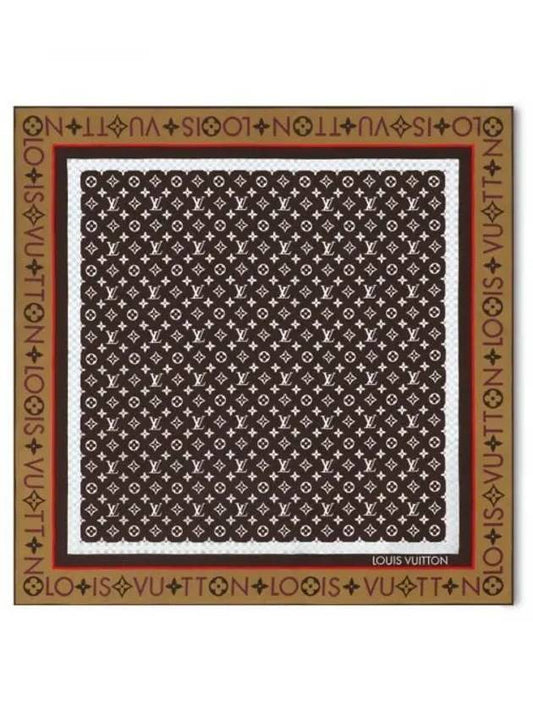 Muffler Scarf Monogram Infinity Square 90 Dark Brown M90891 - LOUIS VUITTON - BALAAN 1