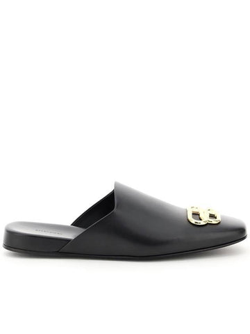 BB Logo Leather Mule Black - BALENCIAGA - BALAAN 1