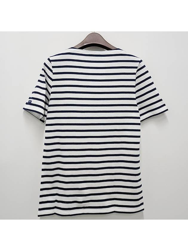 Levant Modern Striped Short Sleeve T-Shirt Marine - SAINT JAMES - BALAAN 4