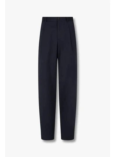 Men s One Tuck Relaxed Wool Pants Navy - GIORGIO ARMANI - BALAAN 1