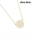 Logo Metal Necklace White - MIU MIU - BALAAN 5