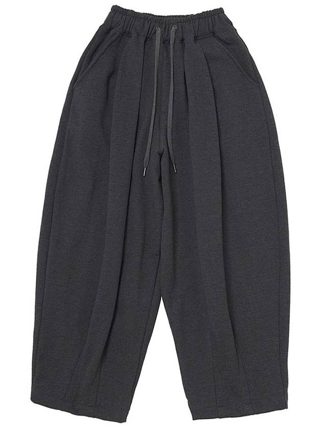 Heavy Terry Balloon Sweat Wide Pants Charcoal - A NOTHING - BALAAN 1