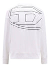 Men's Logo Embroidery Sweatshirt White - DIESEL - BALAAN 3