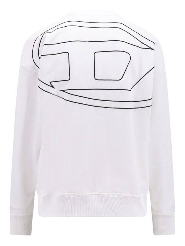 Men's Logo Embroidery Sweatshirt White - DIESEL - BALAAN 3