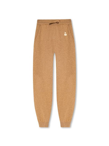 Kira Logo Track Pants Beige - ISABEL MARANT - BALAAN 1