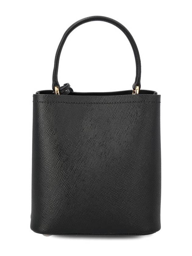 Panier Saffiano Leather Small Tote Bag Black - PRADA - BALAAN 3