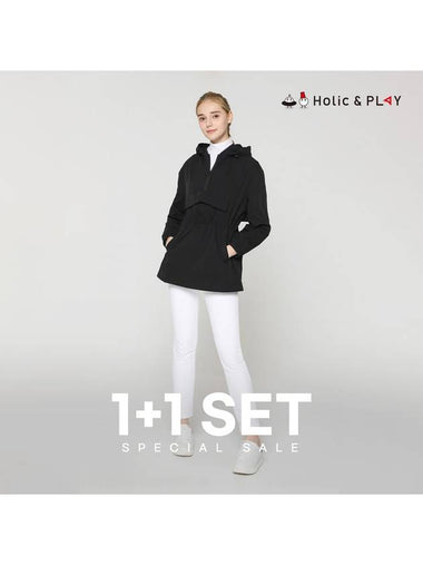 SET Women s Hooded Point Anorak Jumper Basic Free Motion Fit Pants - PALMSPRINGS - BALAAN 1