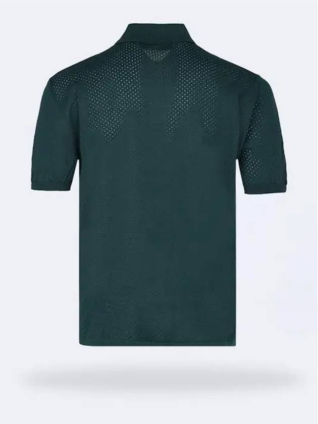 Logo Checkerboard Polo Shirt Green - MARNI - BALAAN 3