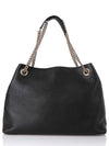 Pebbled Leather Medium Chain Handbag Soho Black - GUCCI - BALAAN 4