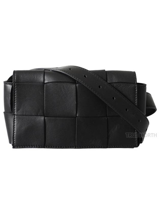 Intrecciato Mini Cassette Belt Bag Black - BOTTEGA VENETA - BALAAN 2