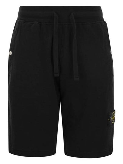 Wappen Patch Old Regular Fit Shorts Black - STONE ISLAND - BALAAN 2