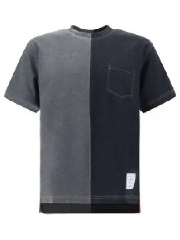 short sleeve t shirt MJS269FJ0055 997 GRAY - THOM BROWNE - BALAAN 2