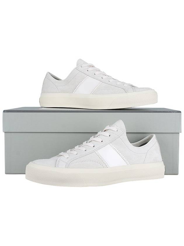 Suede Low Top Sneakers Marble Cream - TOM FORD - BALAAN 11