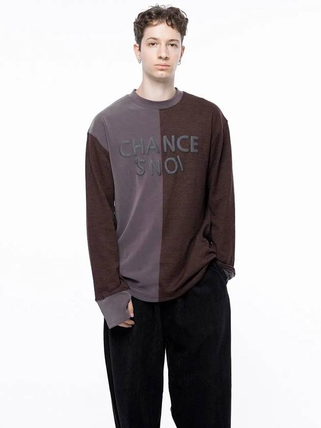 Men s M243MT01BR Snowy Reverse Sleeve Crew Neck Sweatshirt Brown - CHANCE'S NOI - BALAAN 7