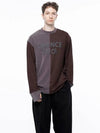 Men s M243MT01BR Snowy Reverse Sleeve Crew Neck Sweatshirt Brown - CHANCE'S NOI - BALAAN 1