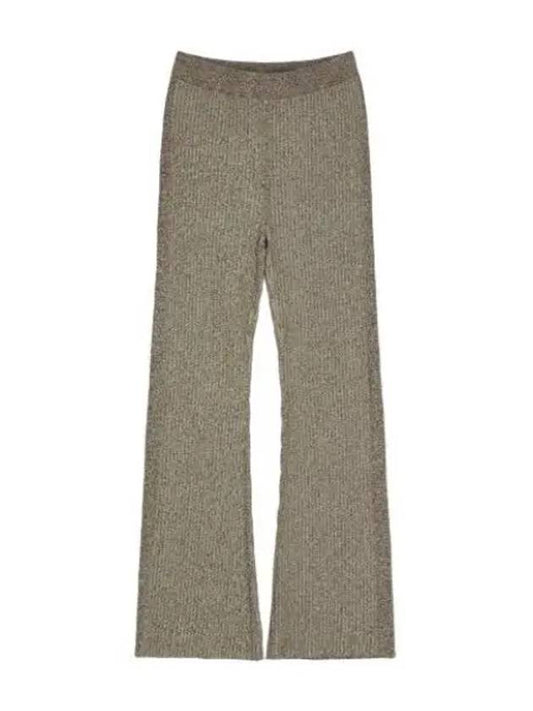 Melange knit pants brown - GANNI - BALAAN 1